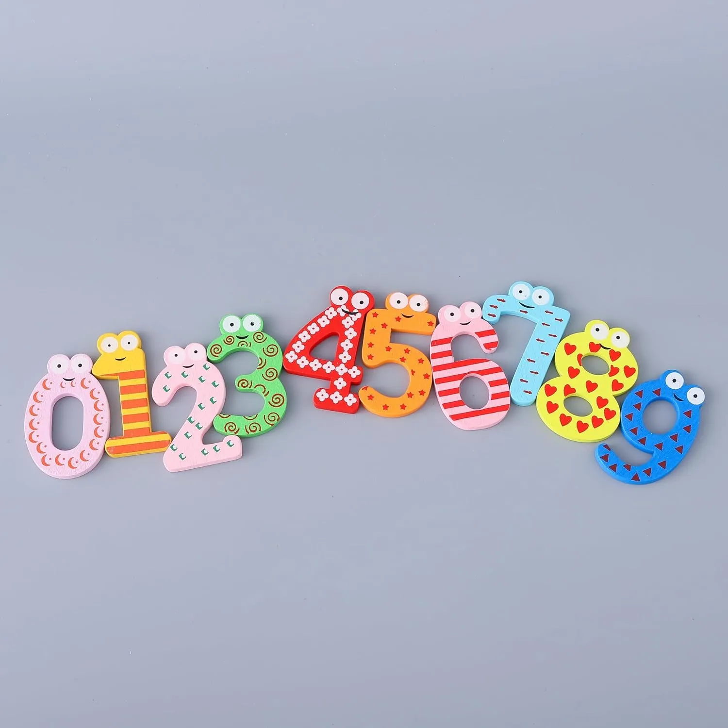 Homestic Pack of 60 Magnet Number Stickers | Magnetic Wooden Numbers | Magnet Numbers for Learning-Educational Purpose | Toy for Kids | Fridge Magnet Stickers |Multicolor
