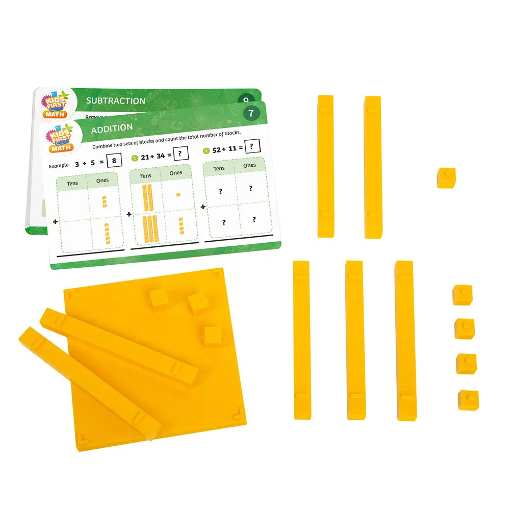 Kids First Math: Base Ten Blocks Math Kit with Activity Cards