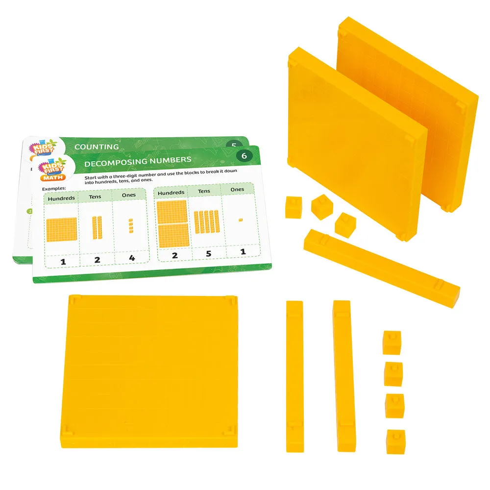 Kids First Math: Base Ten Blocks Math Kit with Activity Cards