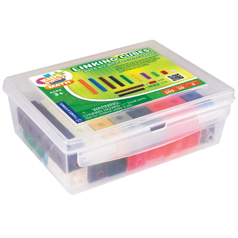 Kids First Math: Linking Cubes Math Kit with Activity Cards