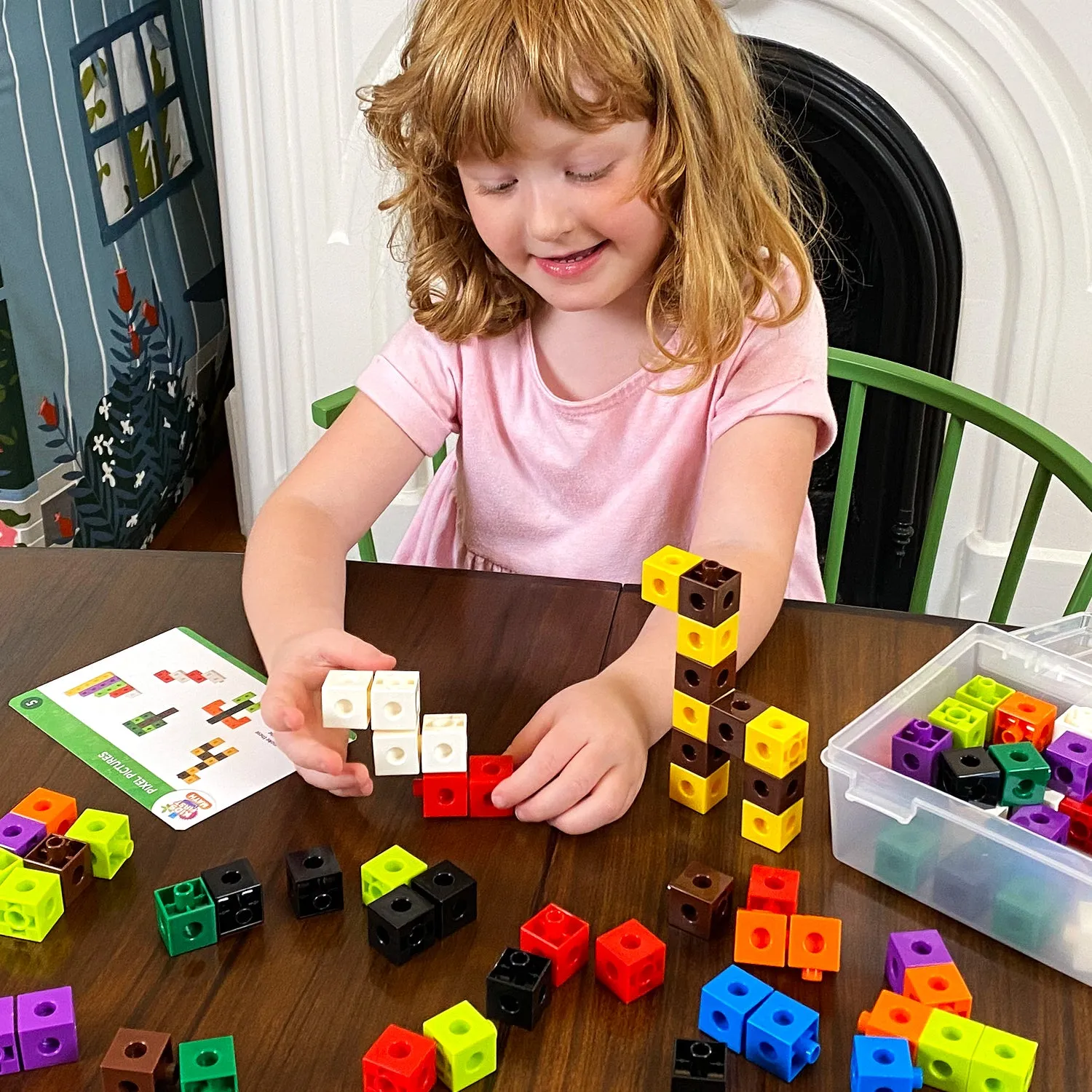 Kids First Math: Linking Cubes Math Kit with Activity Cards