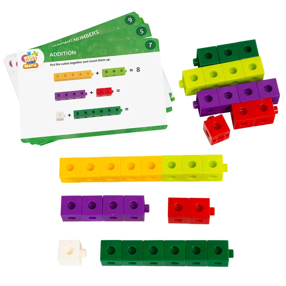Kids First Math: Linking Cubes Math Kit with Activity Cards