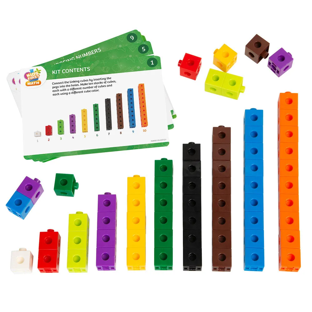 Kids First Math: Linking Cubes Math Kit with Activity Cards