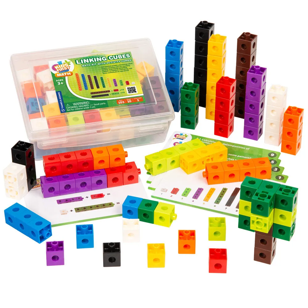 Kids First Math: Linking Cubes Math Kit with Activity Cards