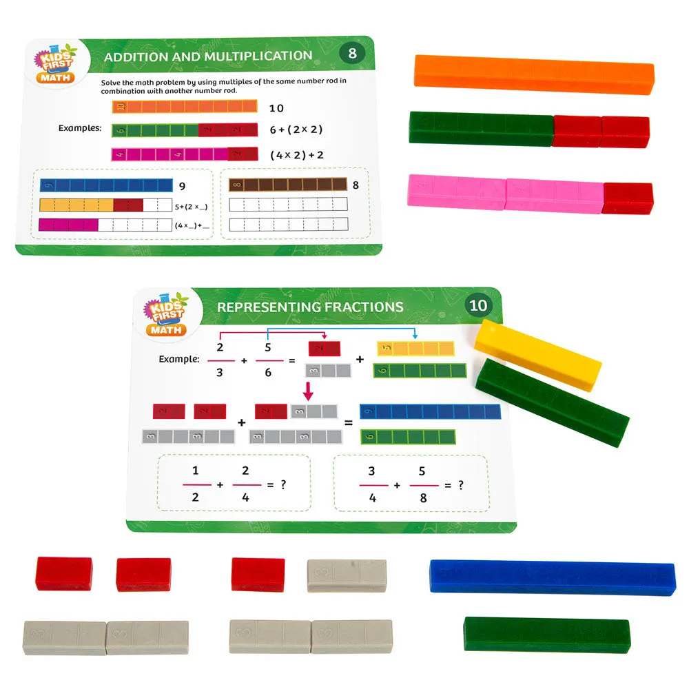 Kids First Math: Number Rods Math Kit with Activity Cards