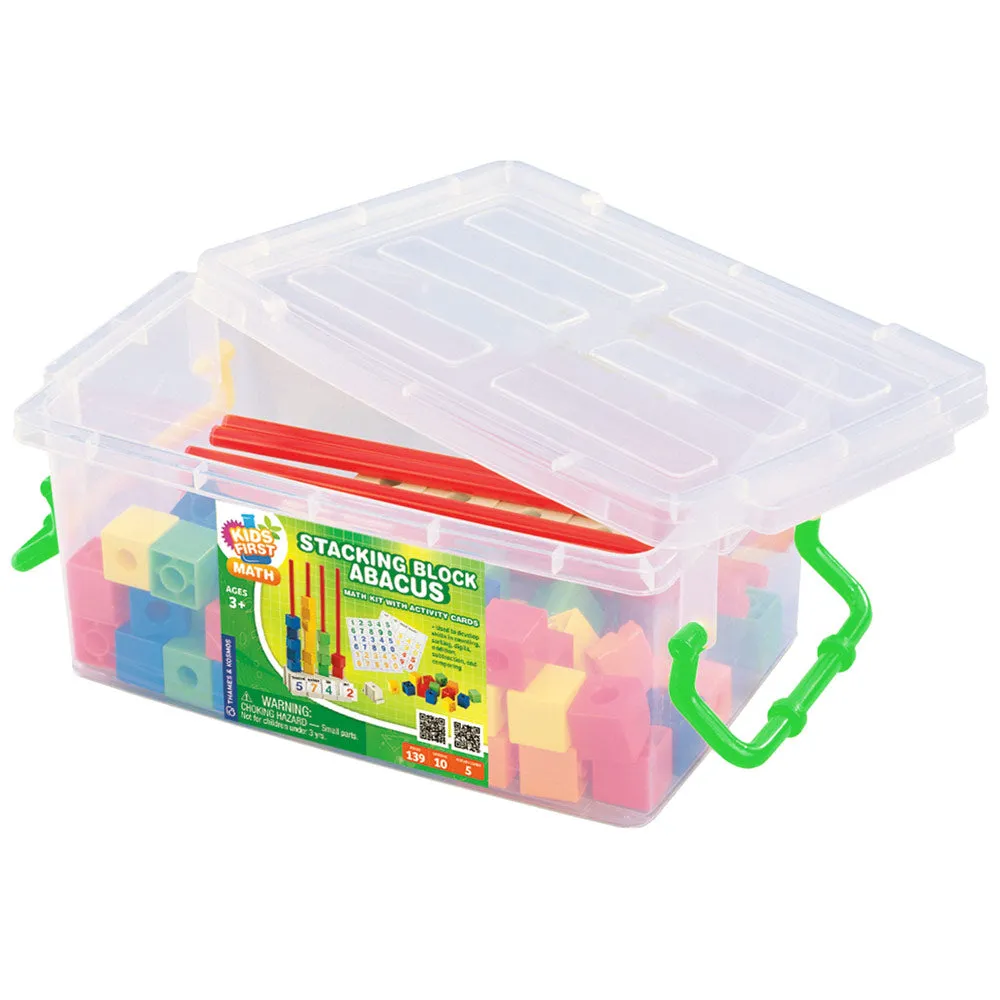 Kids First Math: Stacking Block Abacus Math Kit with Activity Cards