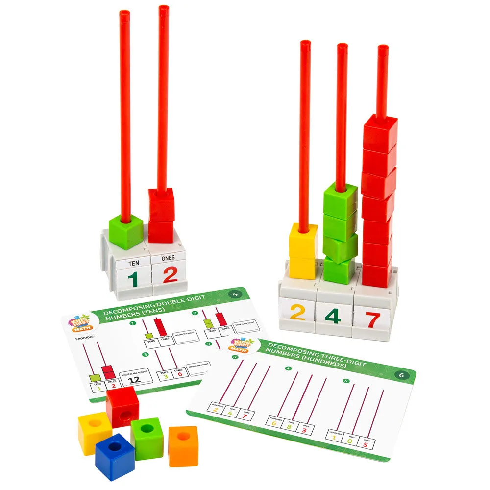 Kids First Math: Stacking Block Abacus Math Kit with Activity Cards