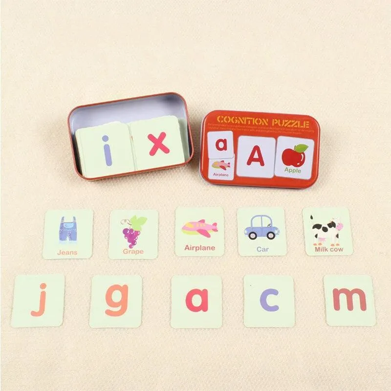Kids  Puzzle Toys Animals Fruit Graph Match Card Game Early Educational Materials Double-sided Puzzle Toy For Children