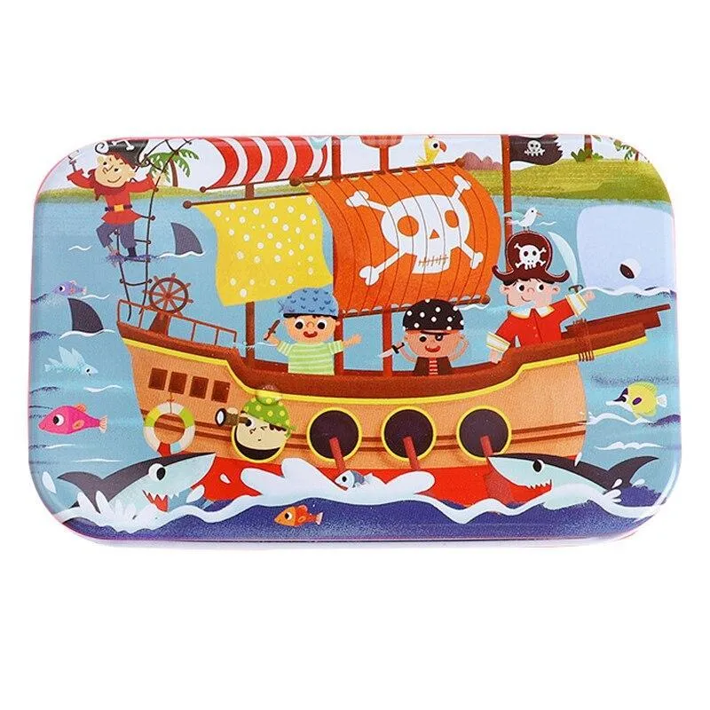 Kids  Puzzle Toys Animals Fruit Graph Match Card Game Early Educational Materials Double-sided Puzzle Toy For Children