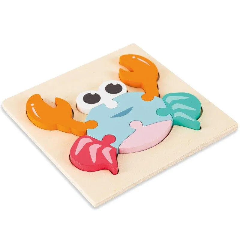 Kids  Puzzle Toys Animals Fruit Graph Match Card Game Early Educational Materials Double-sided Puzzle Toy For Children