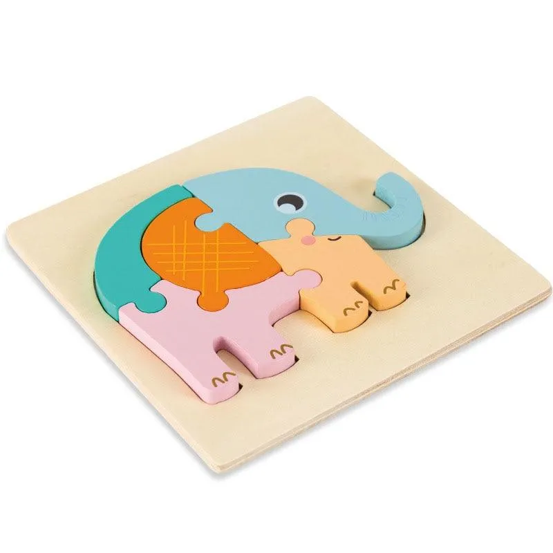 Kids  Puzzle Toys Animals Fruit Graph Match Card Game Early Educational Materials Double-sided Puzzle Toy For Children