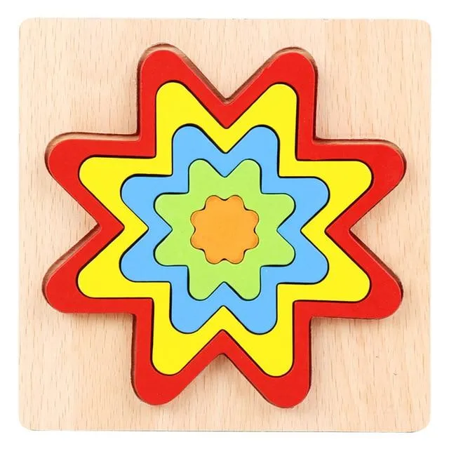 Kids  Puzzle Toys Animals Fruit Graph Match Card Game Early Educational Materials Double-sided Puzzle Toy For Children