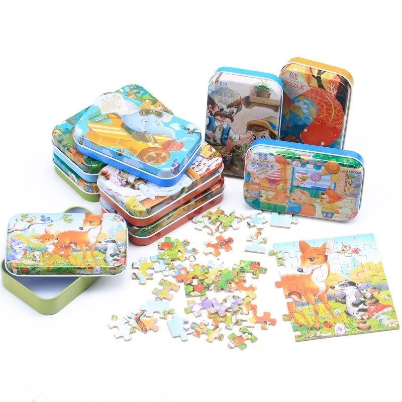 Kids  Puzzle Toys Animals Fruit Graph Match Card Game Early Educational Materials Double-sided Puzzle Toy For Children