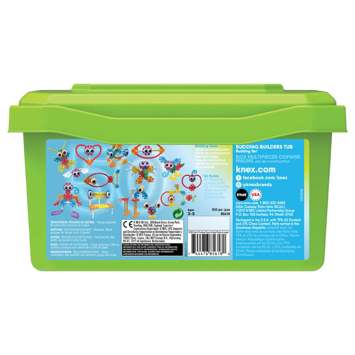K’nex 50 Model Budding Builders Tub