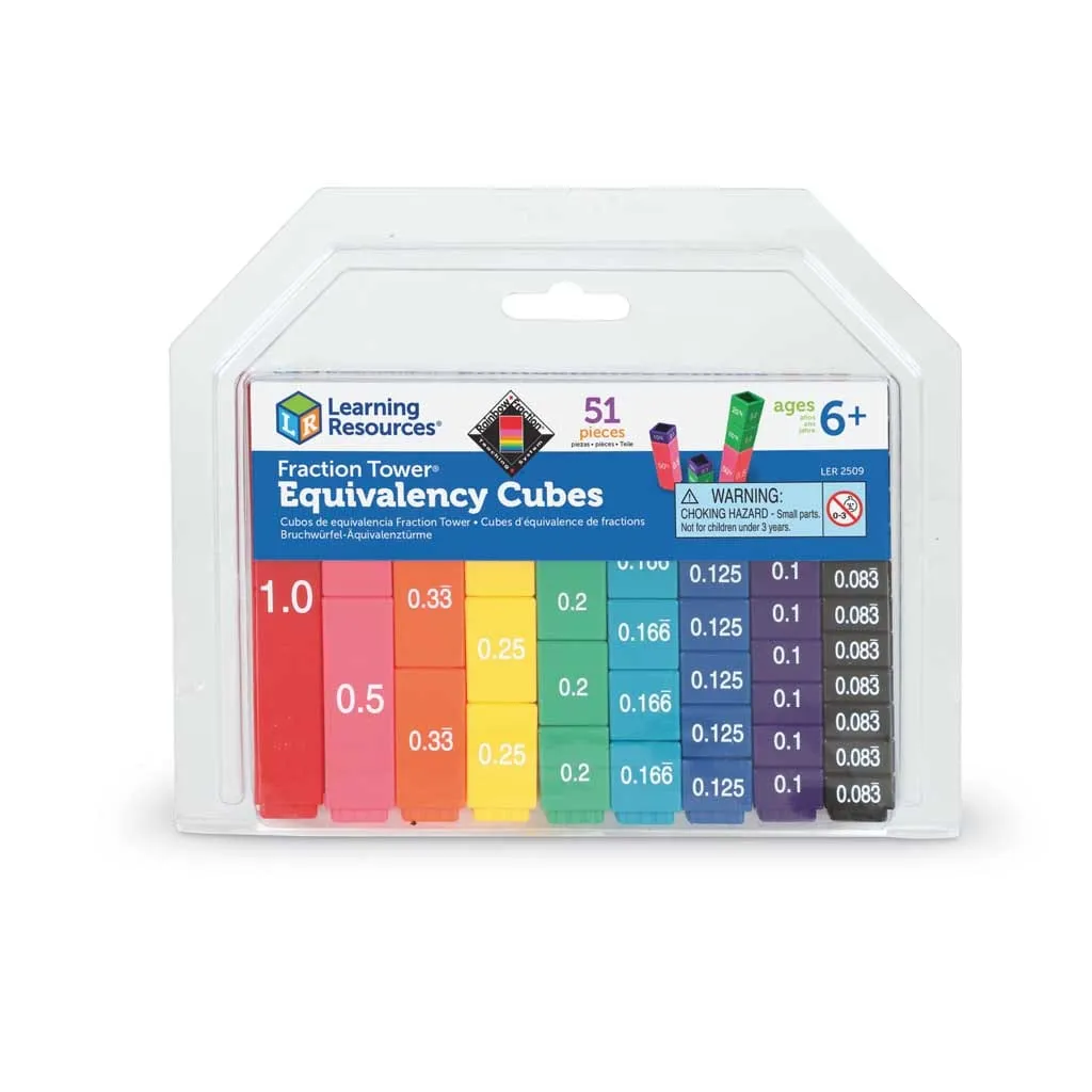 Learning Resources Fraction Tower Equivalency Cubes