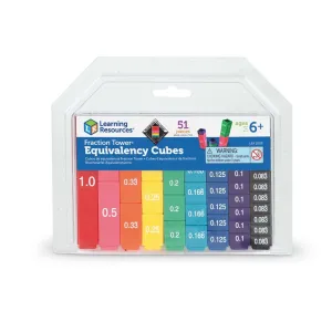 Learning Resources Fraction Tower Equivalency Cubes