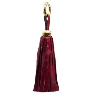 Leather Tassel - Scarlet/Gold