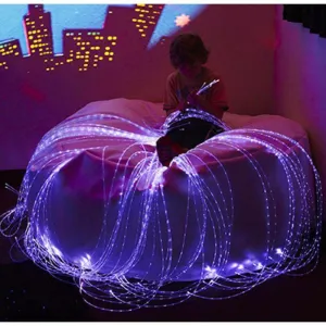 LED Fiber Optic Light Strands with Softie Bean Bag