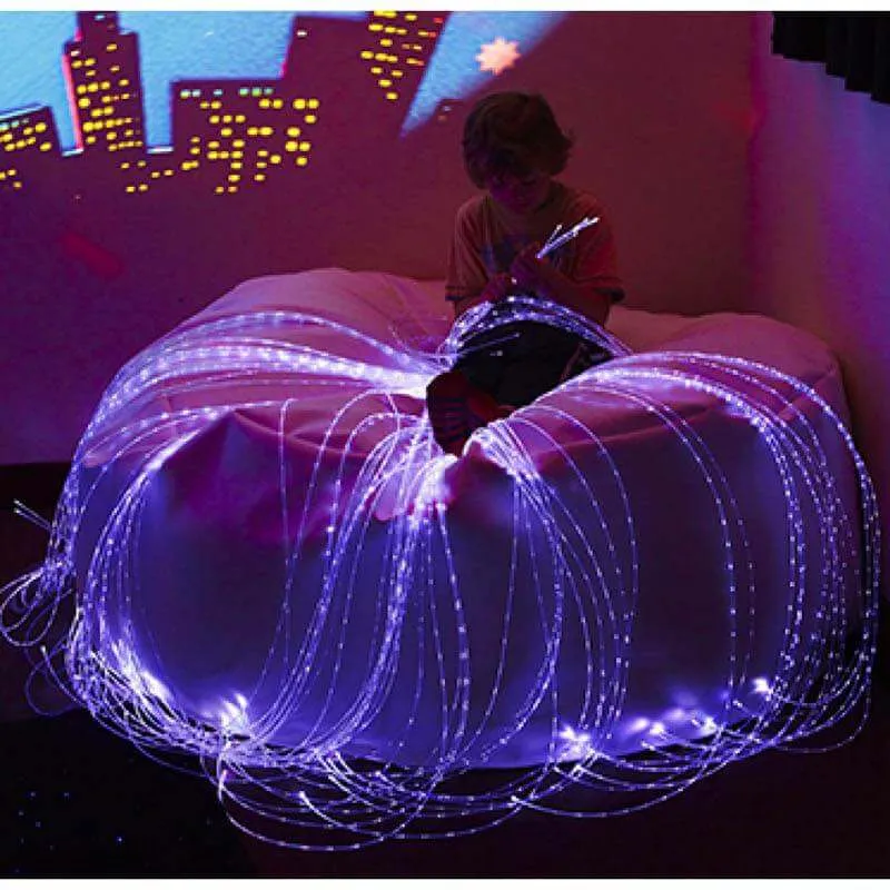 LED Fiber Optic Light Strands with Softie Bean Bag