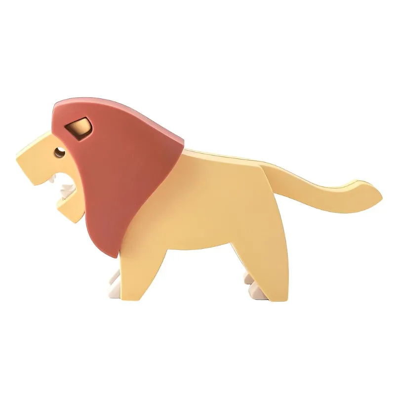 Lion | Halftoys Magnetic 3D Jigsaw Puzzle Animal Educational Toy for Age 3 