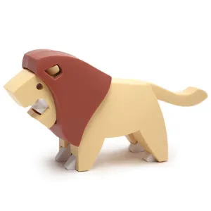 Lion | Halftoys Magnetic 3D Jigsaw Puzzle Animal Educational Toy for Age 3 