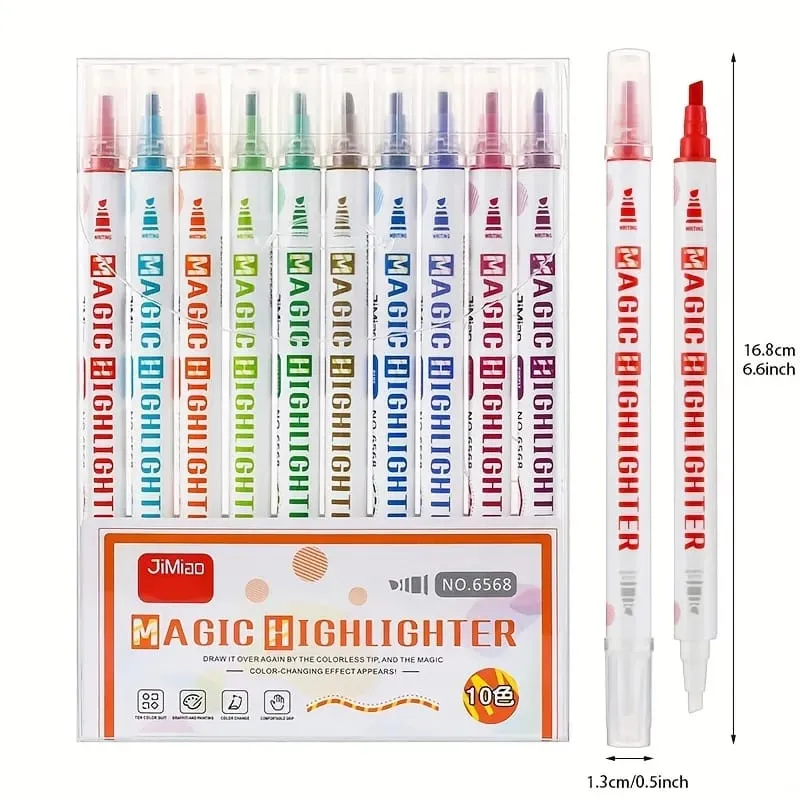 Magic Color Changing Highlighter Art Set - 10 pieces