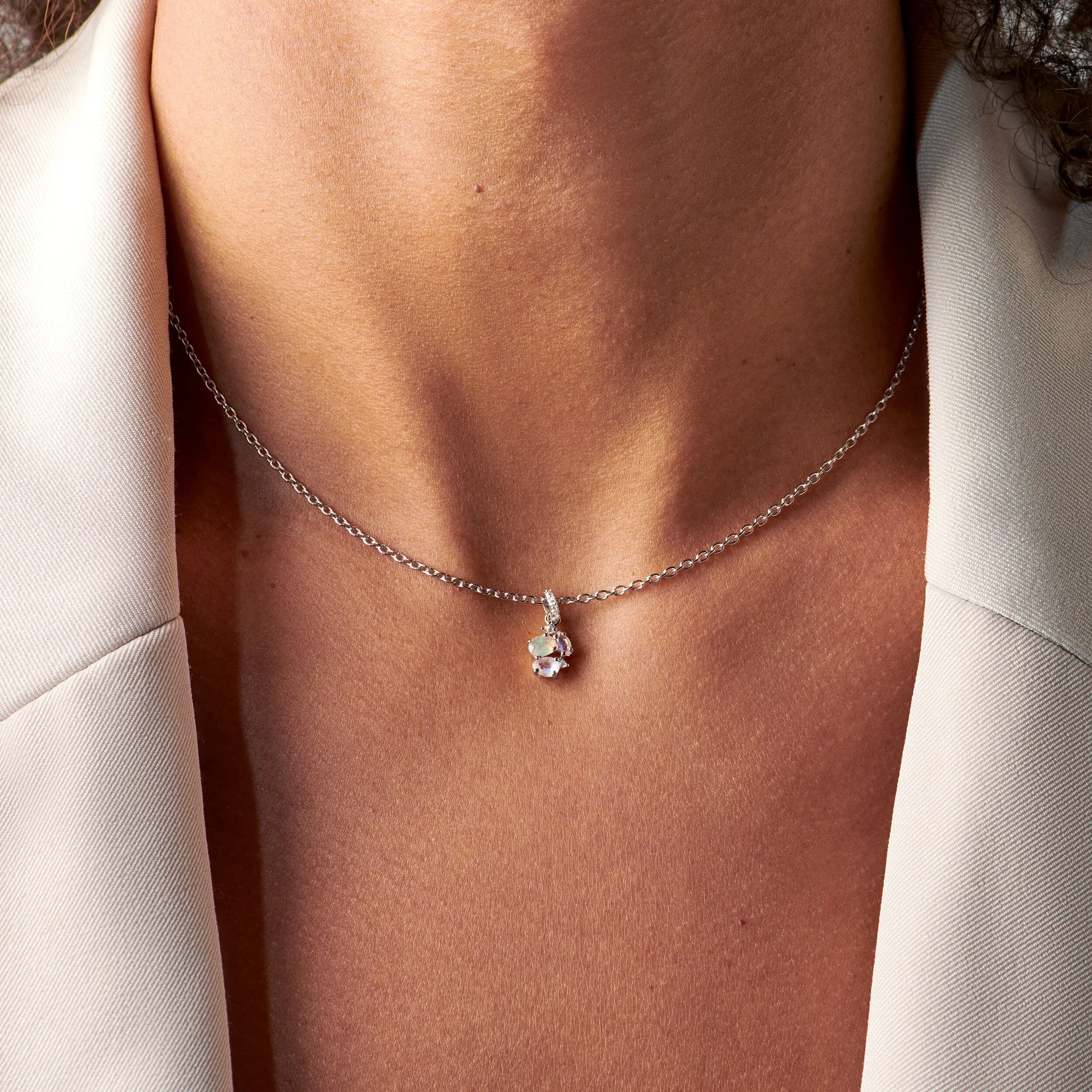 Opal Moonstone Necklace - Orion's Charm
