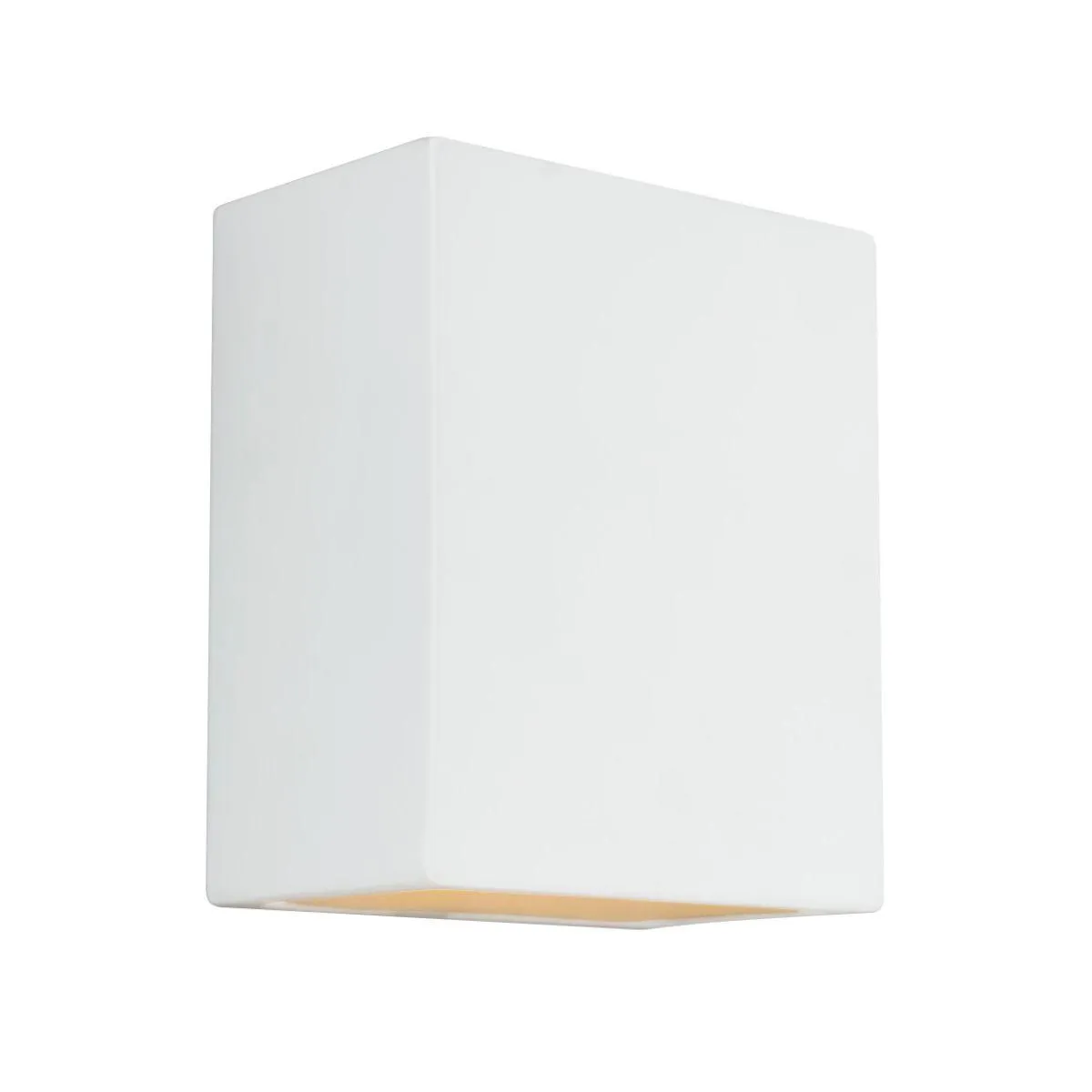 Paintable Ceramic Sconces 10" rectangle LED outdoor wall sconce white finish