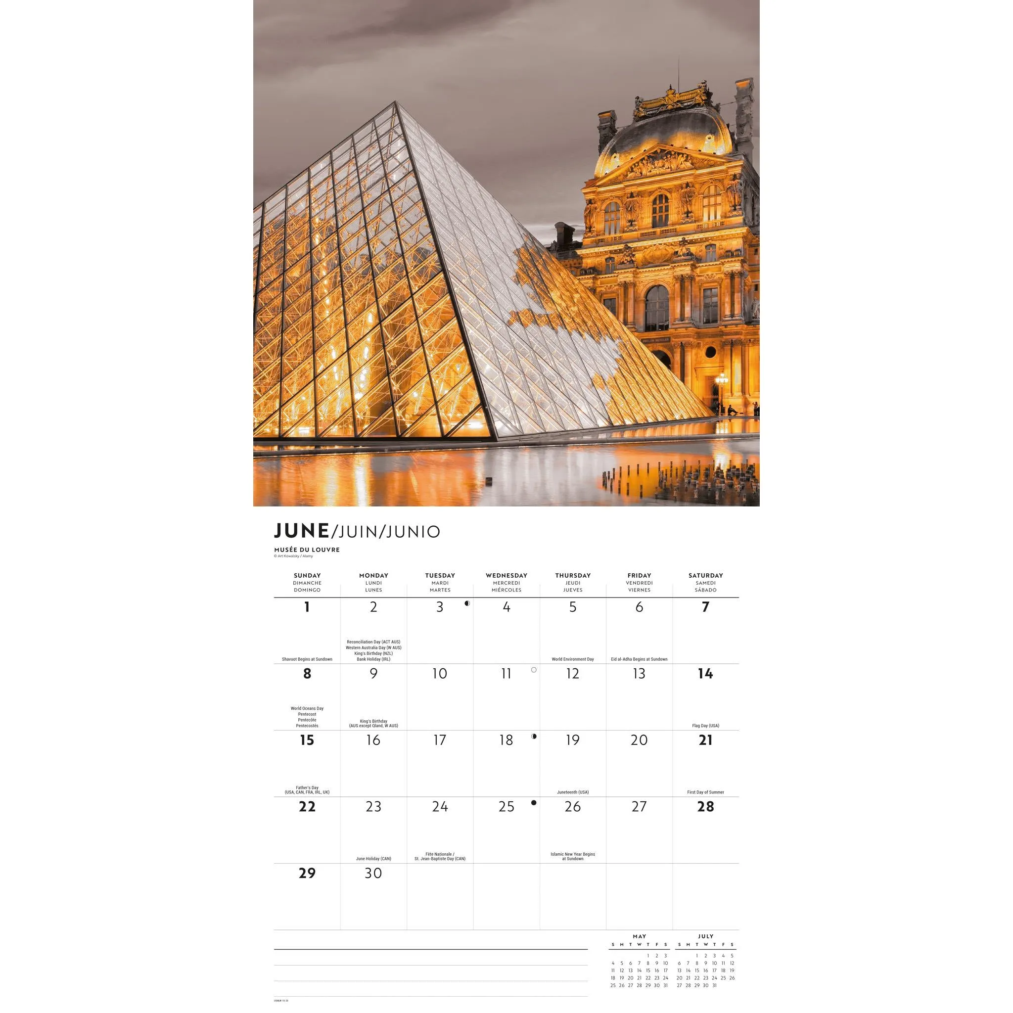 Paris Lux Wall 2025 Calendar