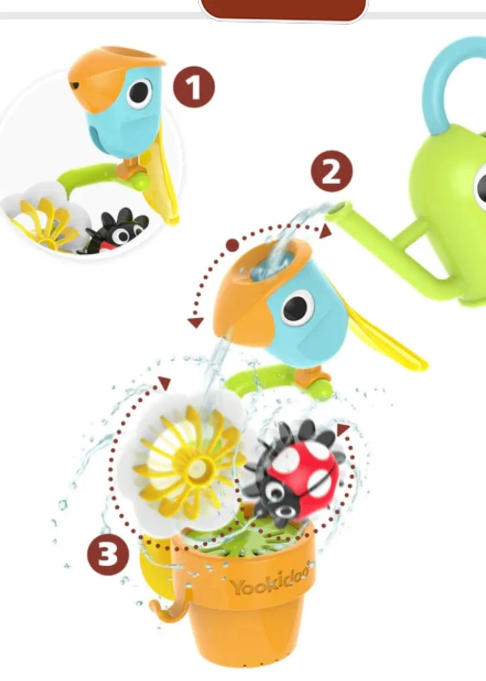 Pour and Spin Tipping Bird Water Toy