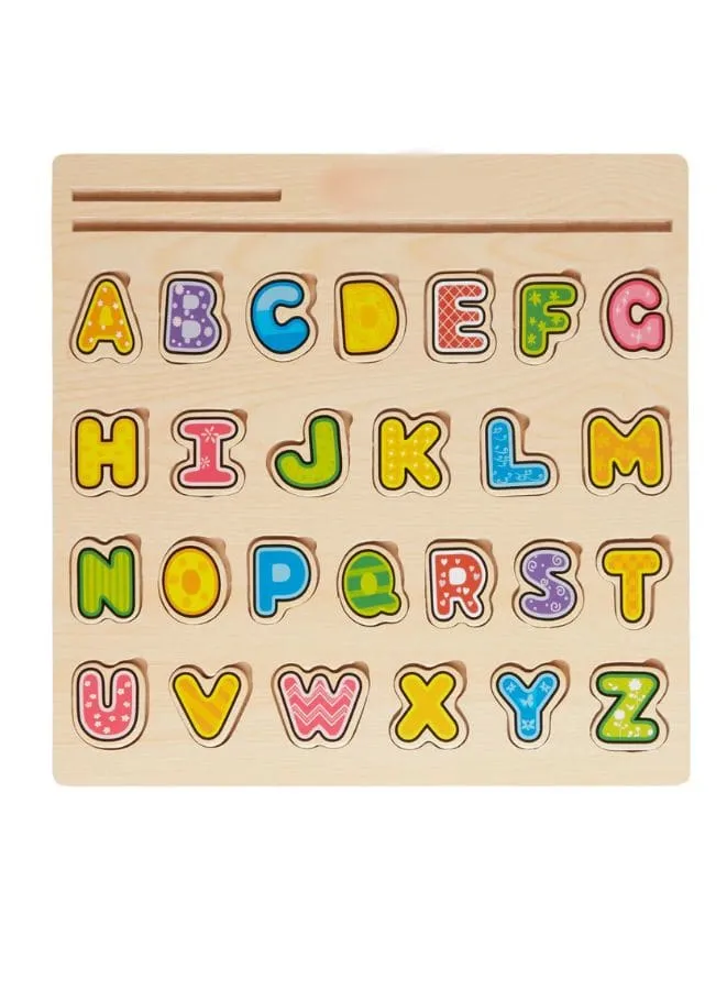 Premium Wooden Alphabet Puzzle with Animal Cards (20 Cards)