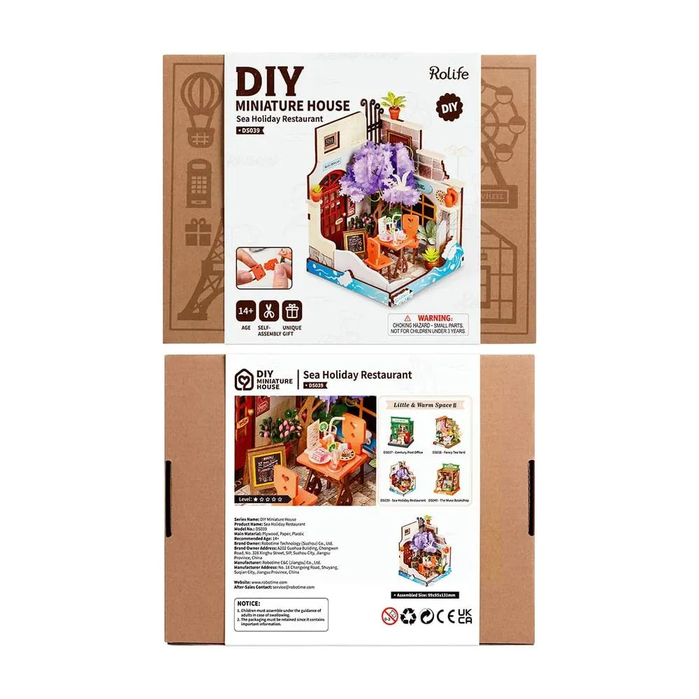 Robotime Rolife DIY Mini Model Kit - Sea Holiday Restaurant