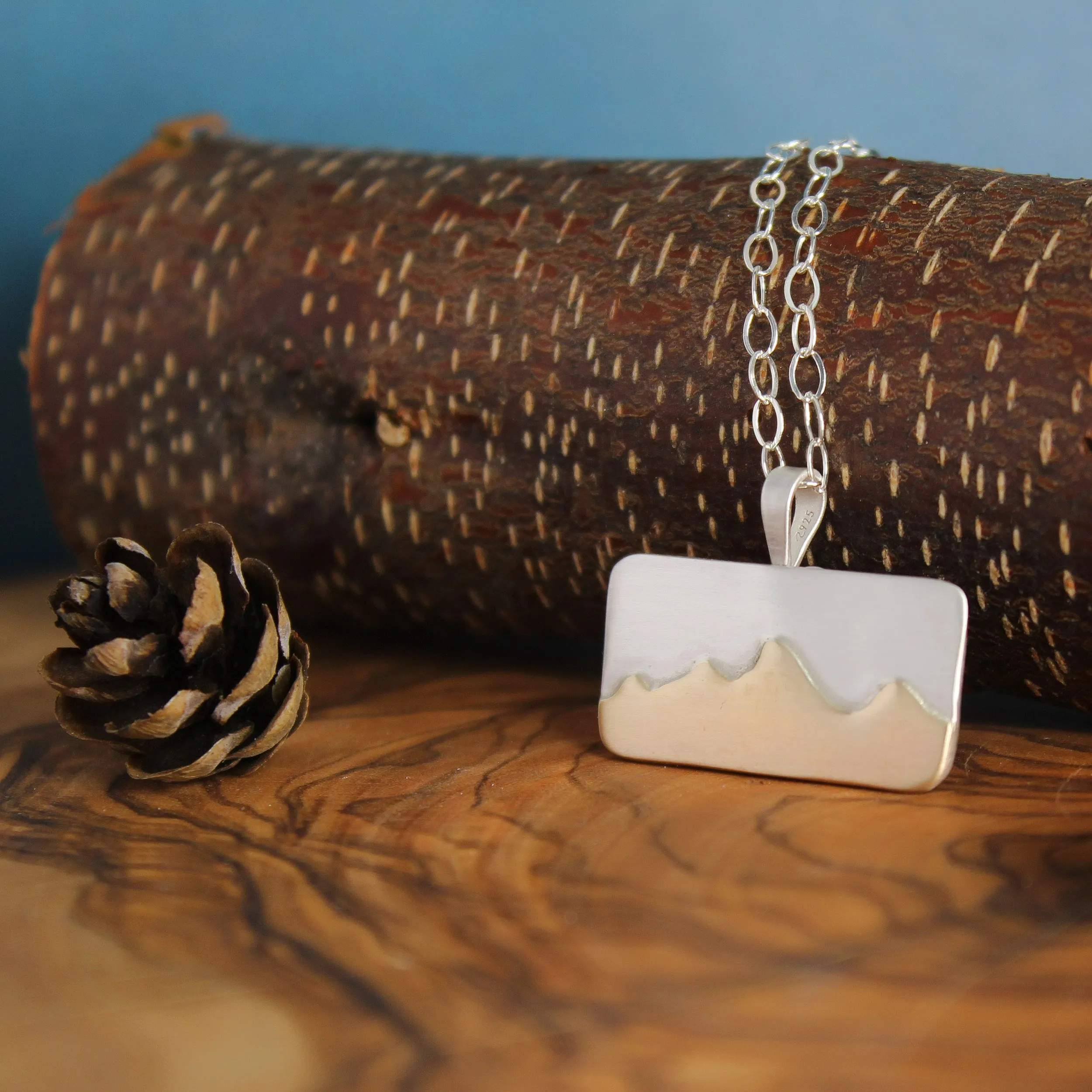 Silver & Gold Mountain Necklace