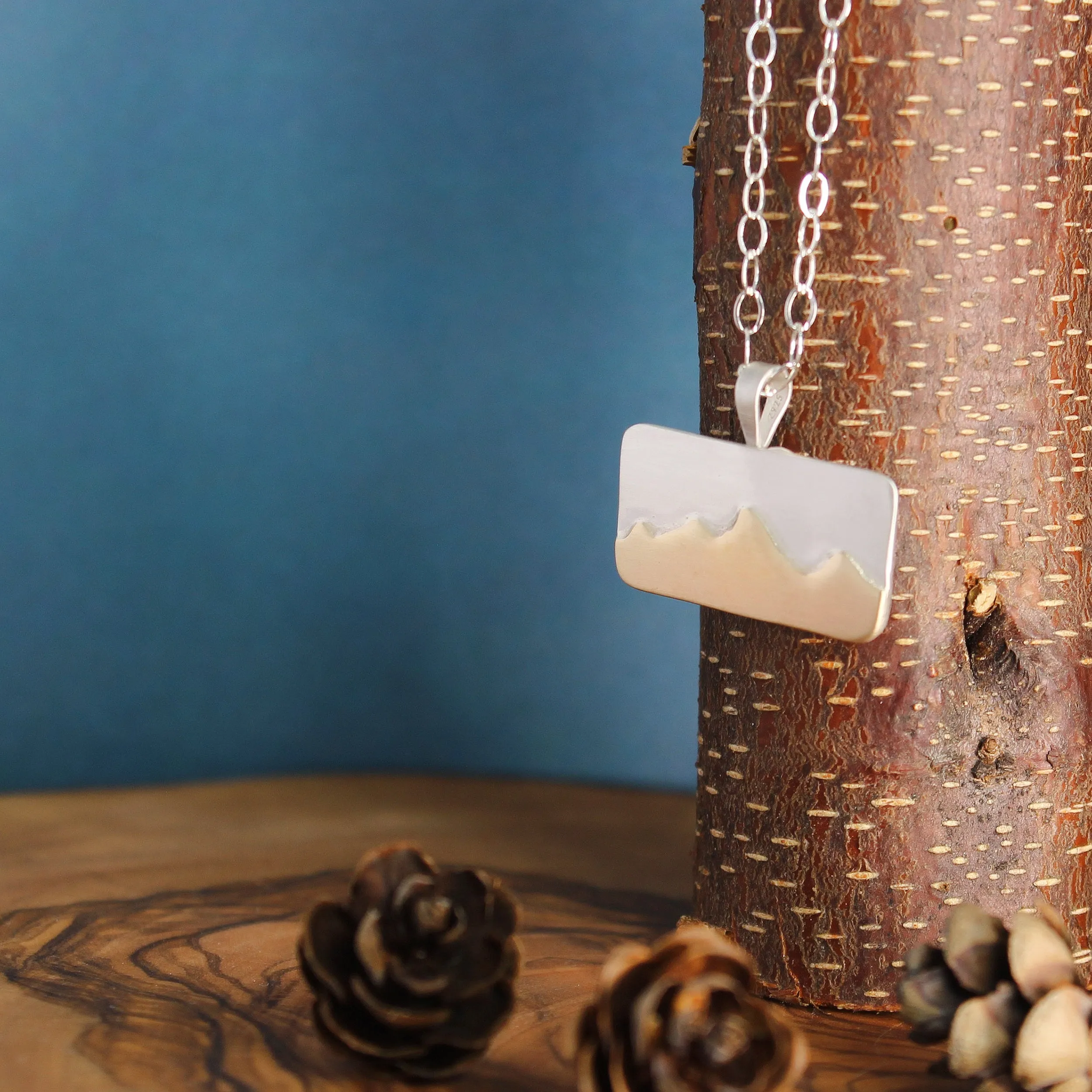 Silver & Gold Mountain Necklace