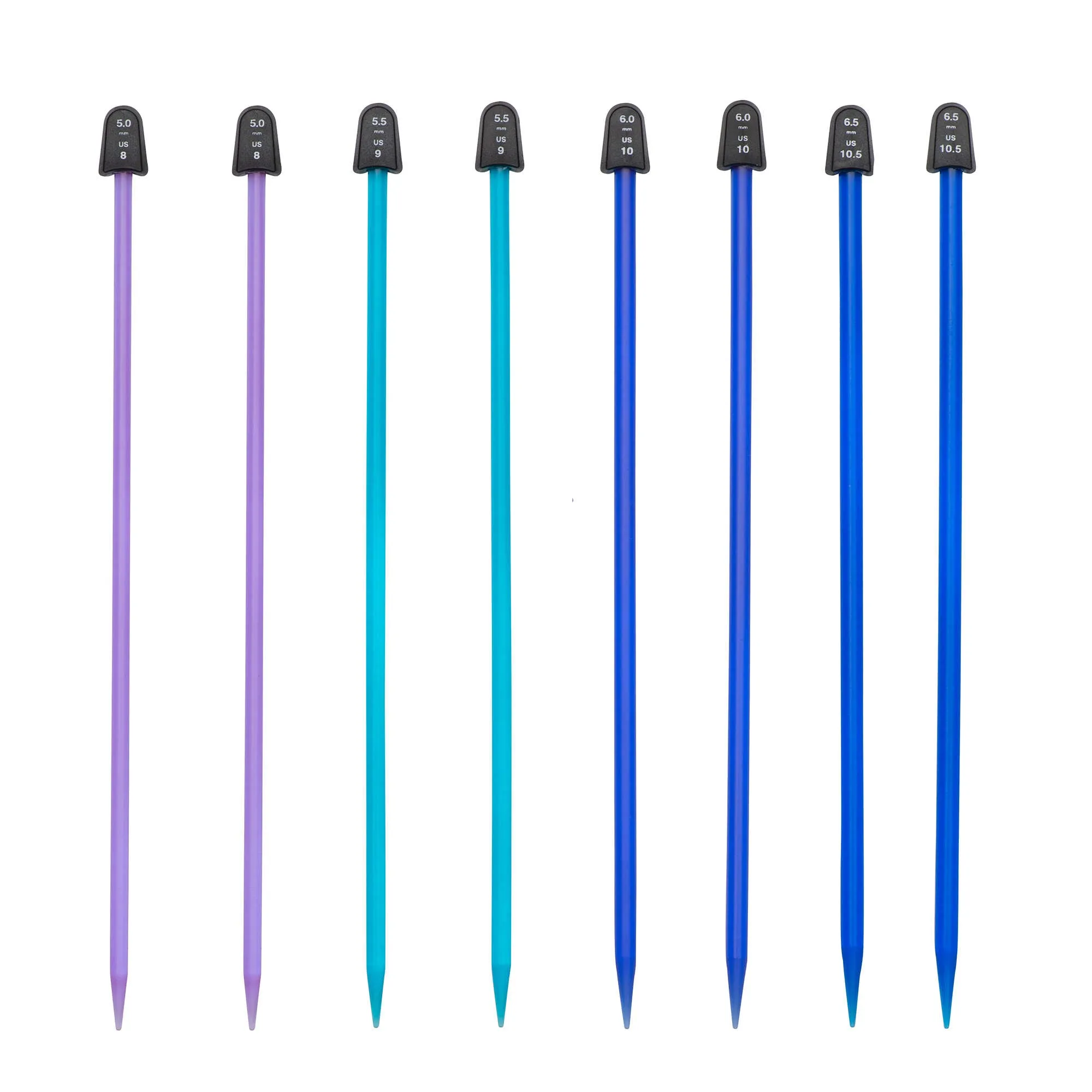 Susan Bates Crystalites Set of 4, 10" Knitting Needles