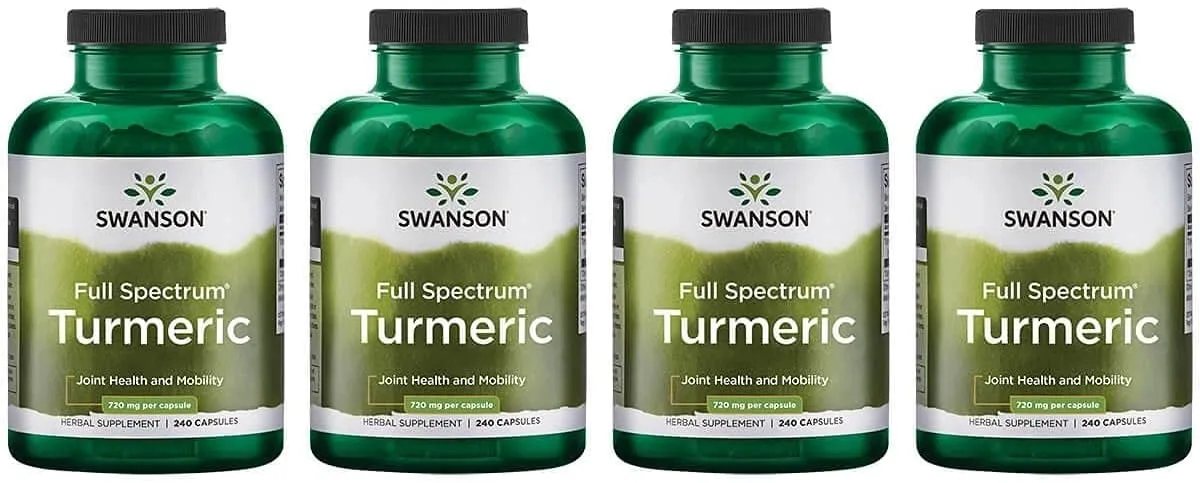 Turmeric Antioxidant, Joint Health, Cardiovascular, Liver Detox, Mood and Memory Support Supplement Curcuma Longa (Rhizome) 720 mg, 240 Capsules, 120 Servings, 1.44 Grams per Serving