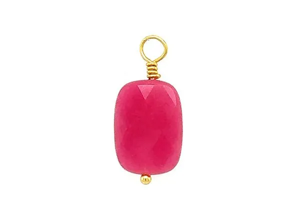 Vintage | Rectangle Pink Opal Pendant