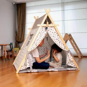 White Stars Play Tent and Play Mat