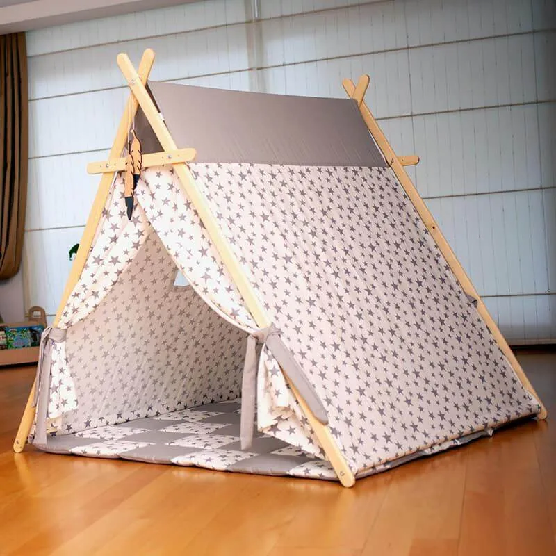 White Stars Play Tent and Play Mat