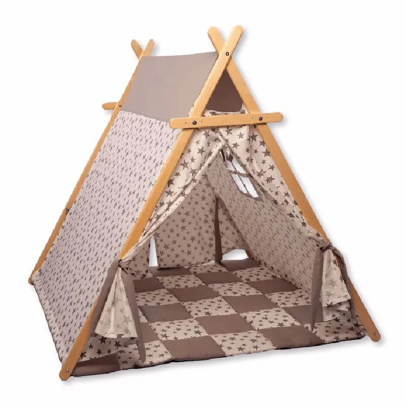 White Stars Play Tent and Play Mat
