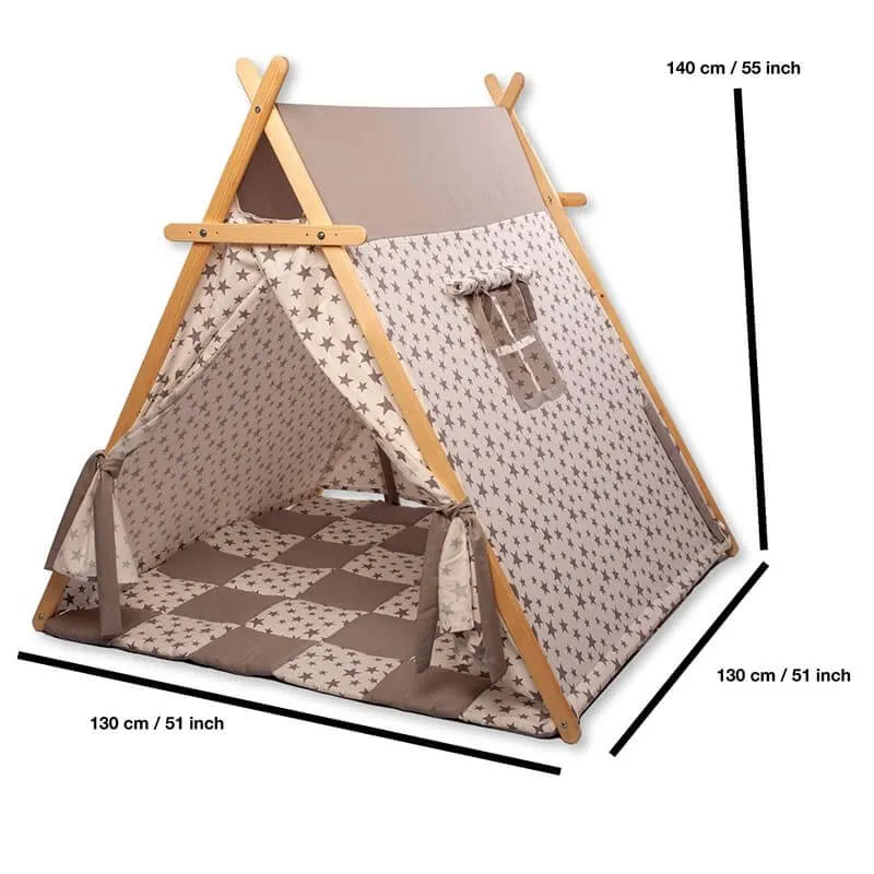White Stars Play Tent and Play Mat